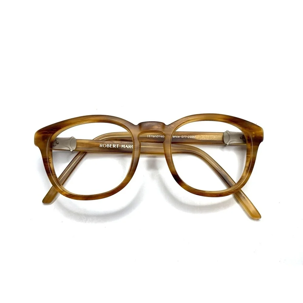 Robert Marc Brown Keyhole Bridge Square France Glasses 677-269M 49 16 135